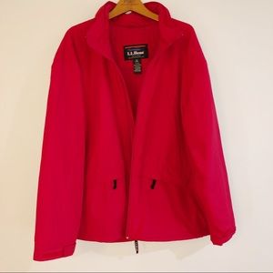 L.L.Bean Men’s Red Jacket with Hood | Size Large